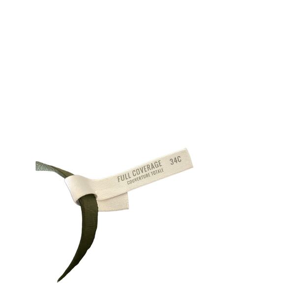 Aerie Real Free Full Coverage Green Adjustable Strap Bra Women's Size 34C - Picture 5 of 8